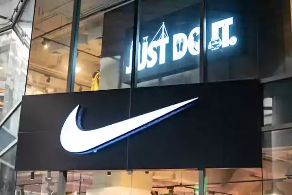 Nike logo.