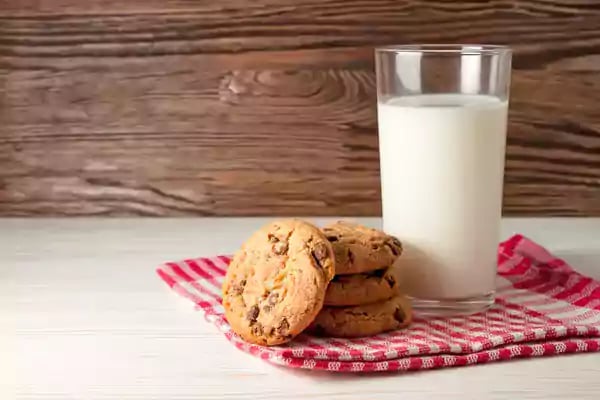 Milk and cookies.