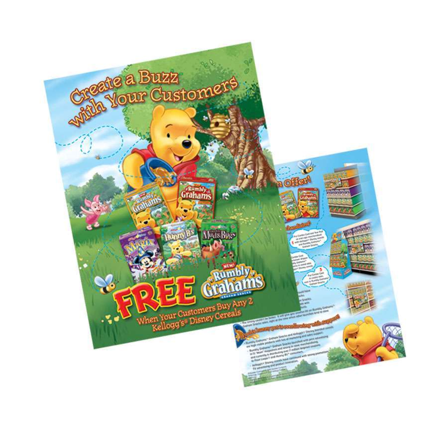 Disney Rumbly Grahams Sellsheet CPG Marketing