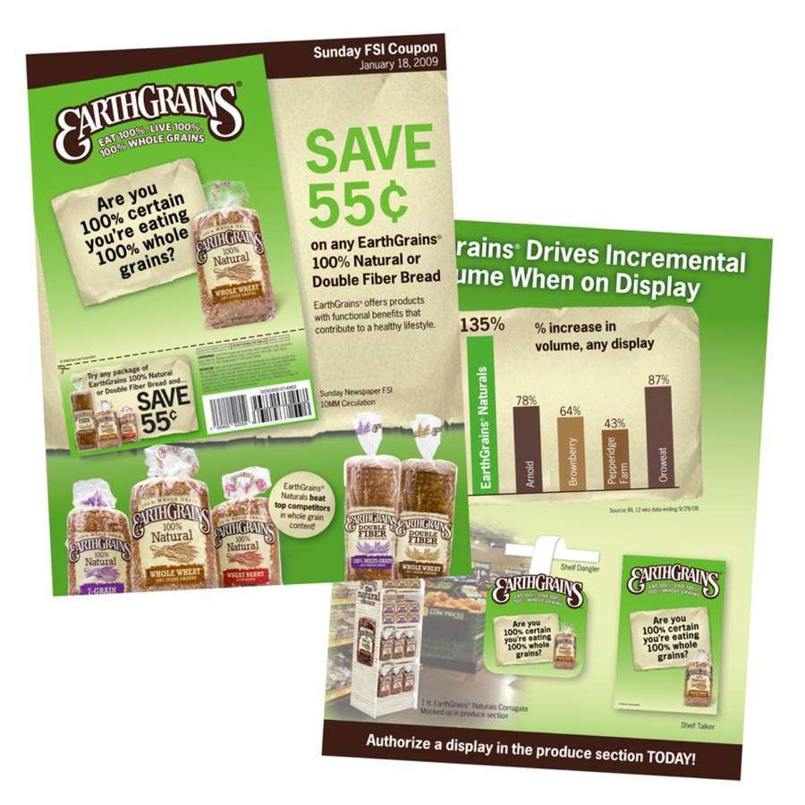 EarthGrains Sellsheet CPG Marketing