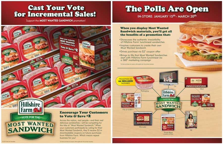 Hillshire Farm Most Wanted Promotional Brochure