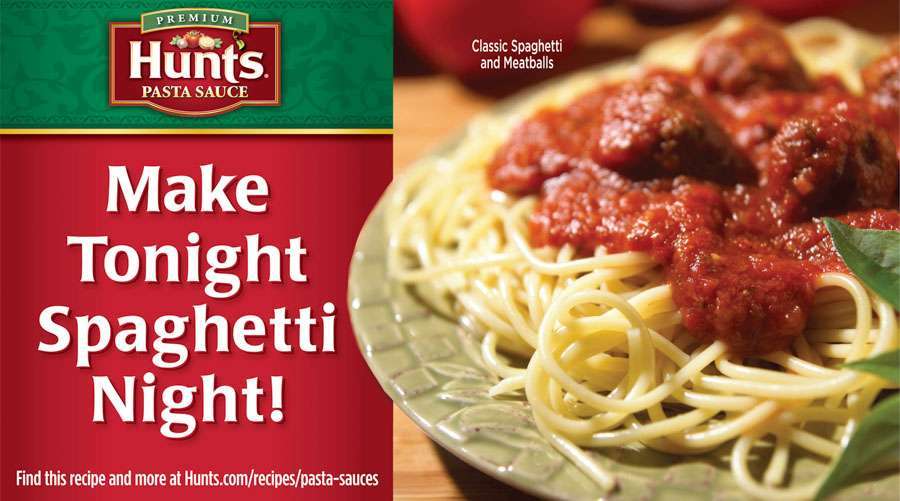 Hunts Pasta Sauce Header