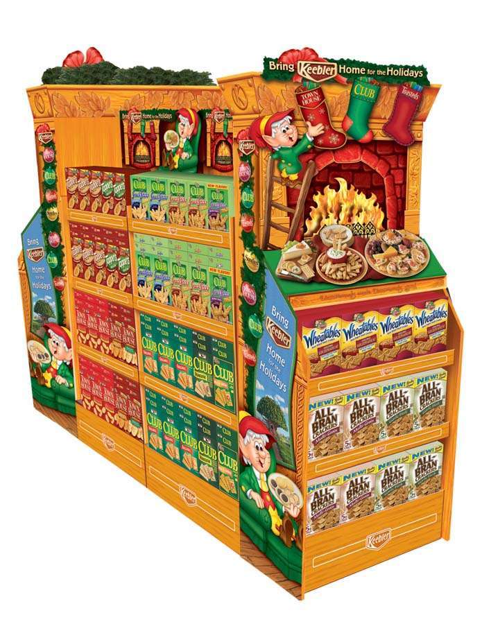Keebler Holiday Fireplace Retail Display