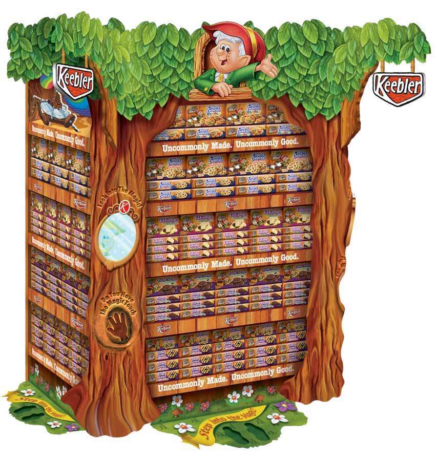 Keebler Hollow Tree Endcap Display