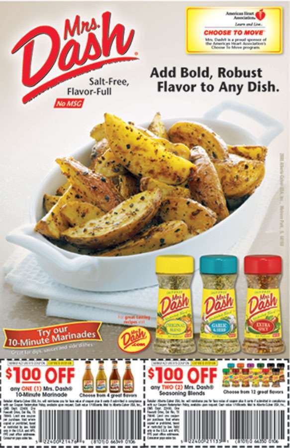 Mrs. Dash FSI Free Standing Insert