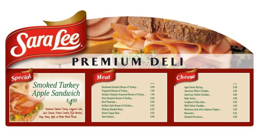 Sara Lee Deli Department Sign