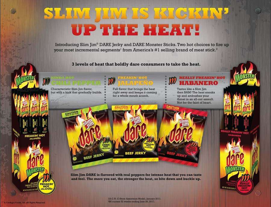 Slim Jim Sellsheet CPG Marketing