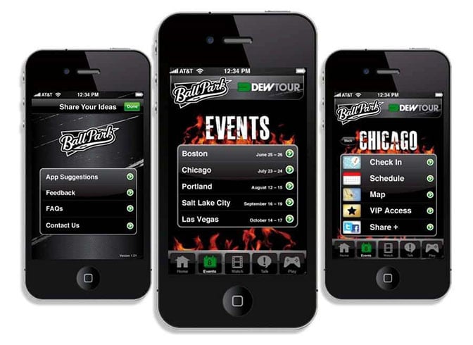 BallPark event mobile app