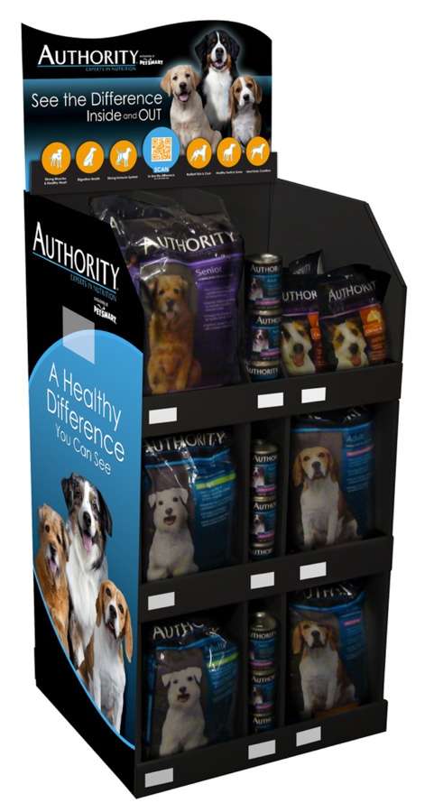 Authority Dog Food Display