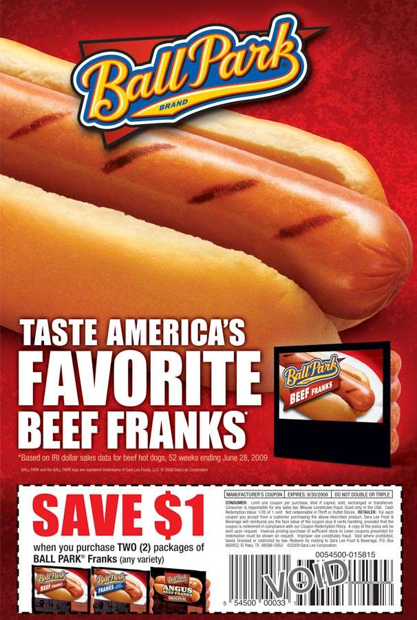 Ball Park FSI Free Standing Marketing Insert