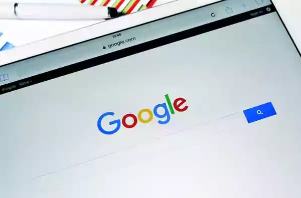 Google home page.