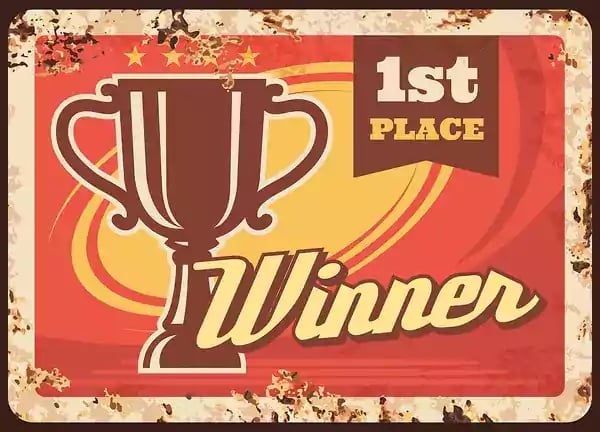 1st place winner announcement.