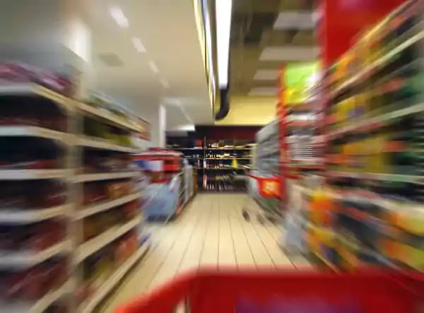 Grocery aisle.