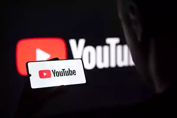 YouTube logo.