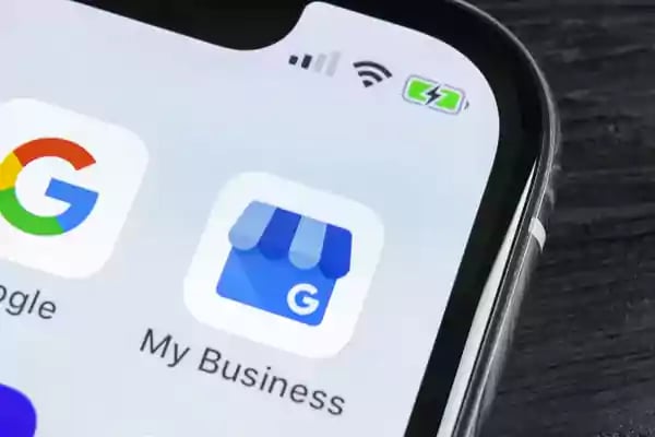 Cell phone home page with icons displayed.