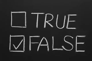 Select false written on a blackboard